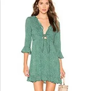 Diamond Rumba Sleeved Mini Dress Green, AU 6 / Green